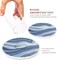 Coaster for Drinks Set of 6, Vintage Retro Colorful Blue Marble Absorbent Round Ceramic Stone Mat, with Cork Base and Metal Holder, Gift for Housewarming Room Bar Decor